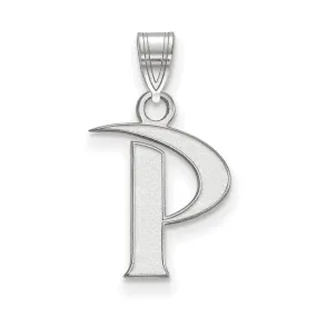 14k White Gold Pepperdine U. Small Initial P Pendant