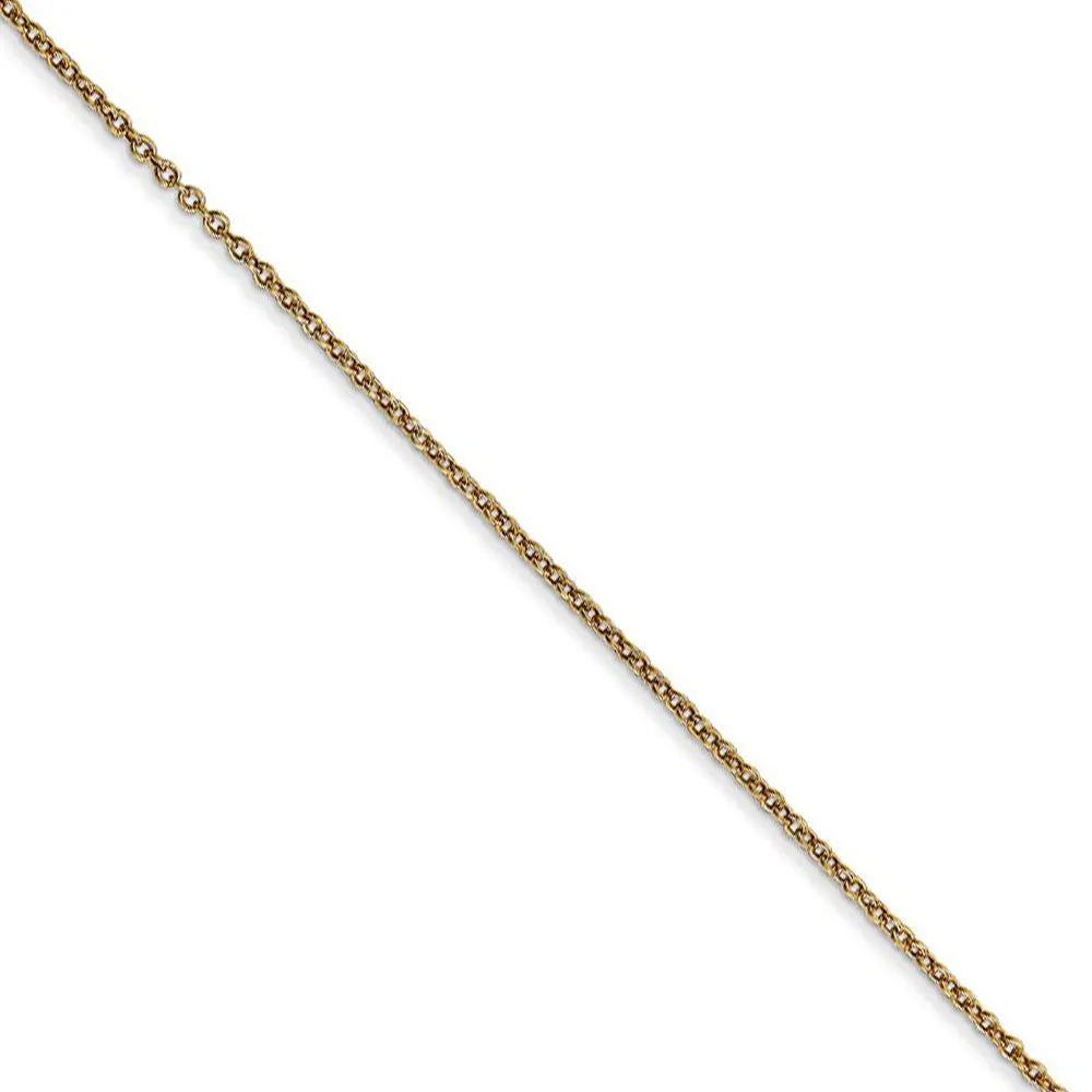 14k Yellow Gold Double Dolphins Circle Necklace