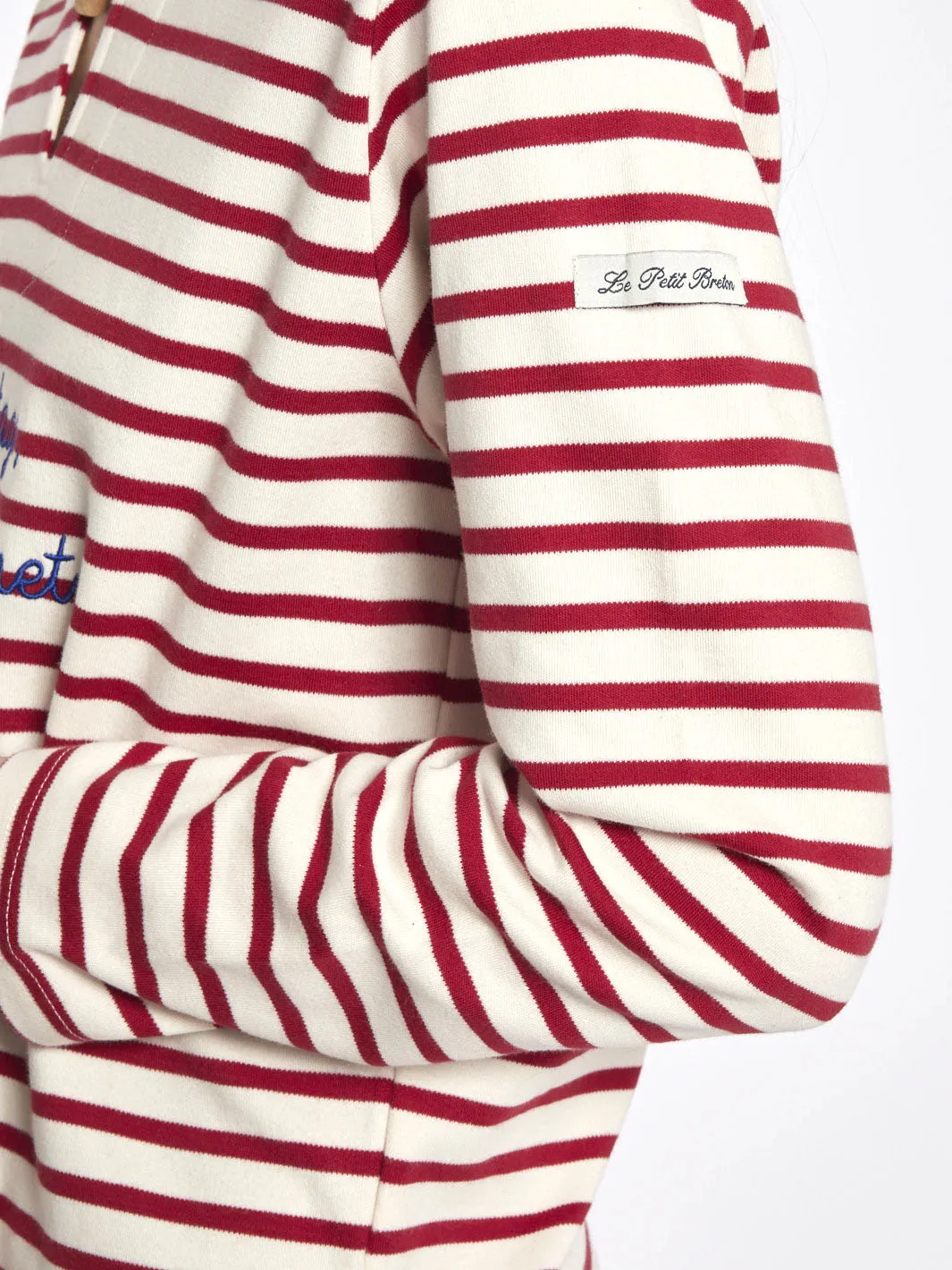 1990's  red and white Breton shirt customised by Cavalli e Nastri