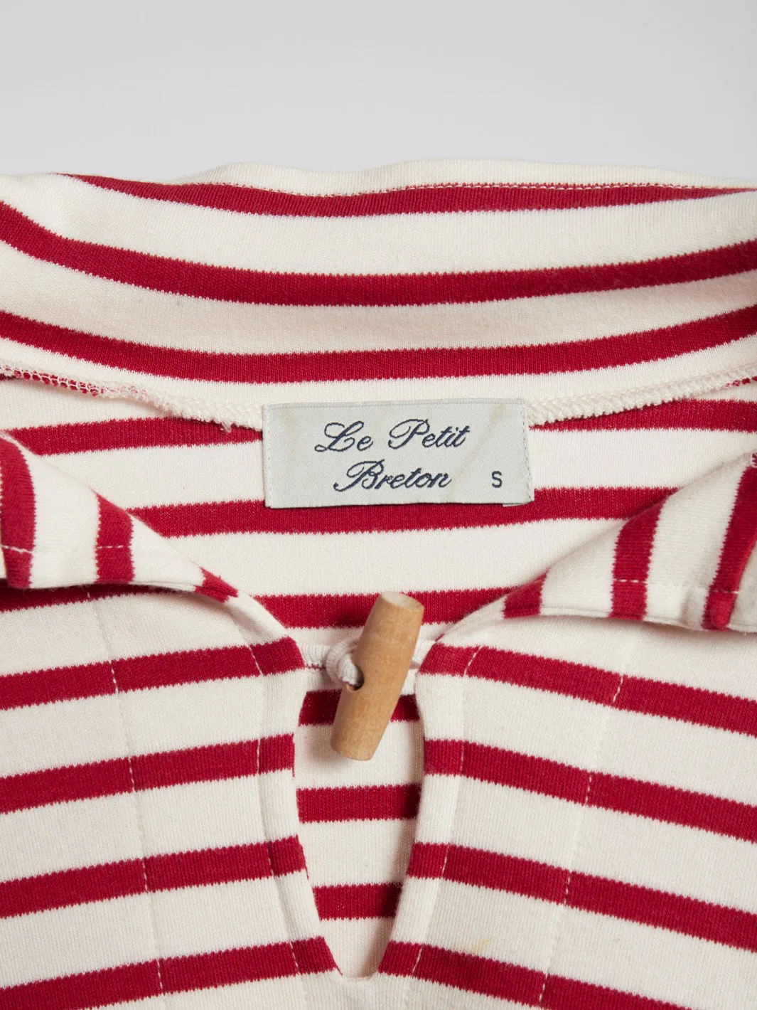 1990's  red and white Breton shirt customised by Cavalli e Nastri