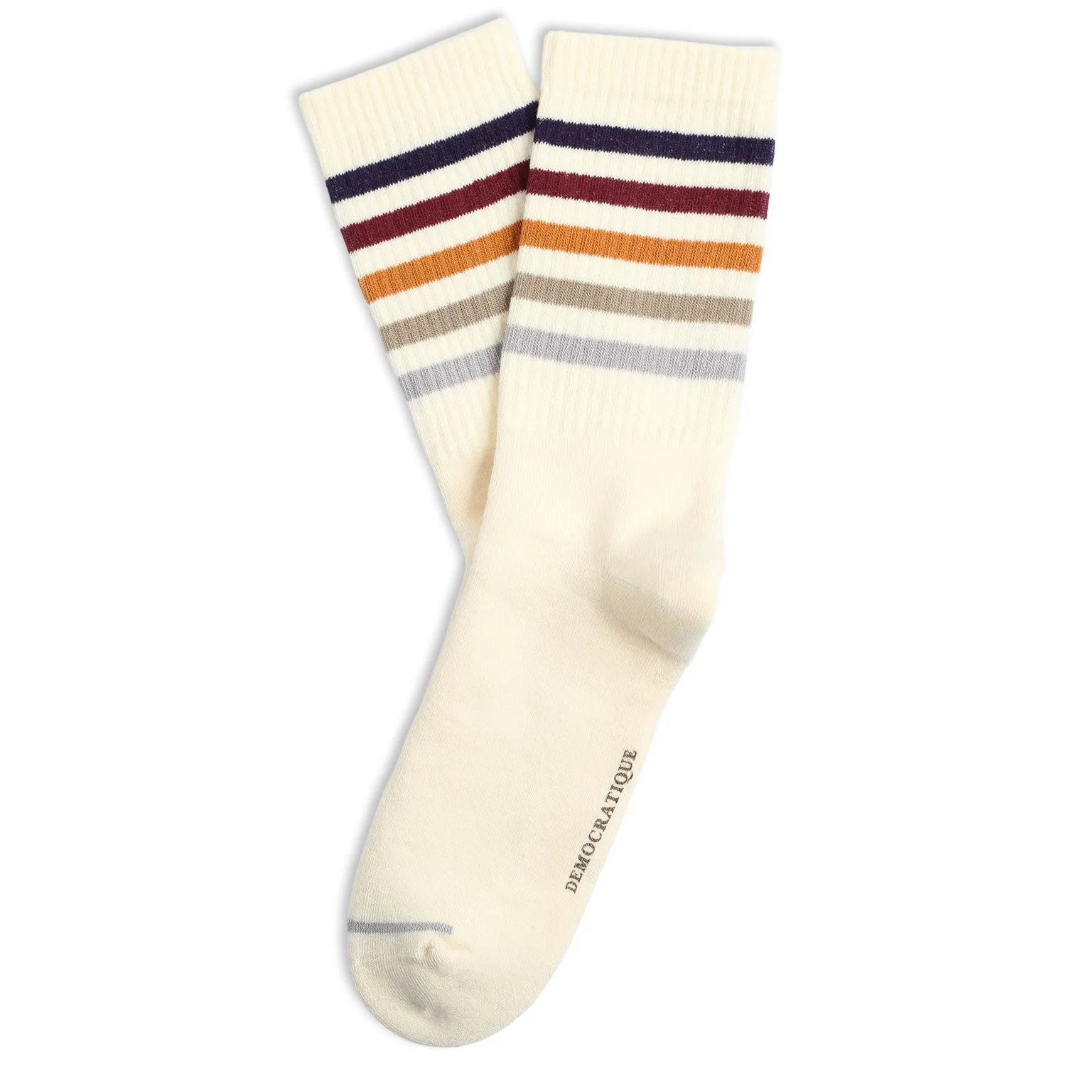 6-pack Athletique Classique Super Stripes Off White / Gribskov Plum / Red Wine / Honey / Khaki / Trrd Grey