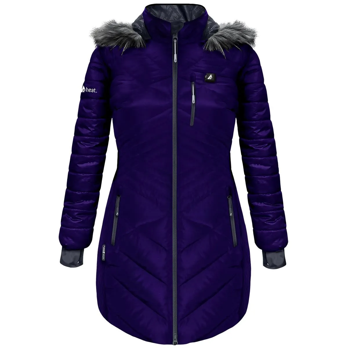 ActionHeat 5V Women's Heated Long Puffer Jacket W/ Hood