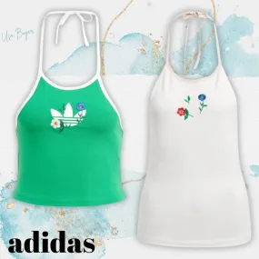 adidas  |Flower Patterns Casual Style Street Style Cotton Logo