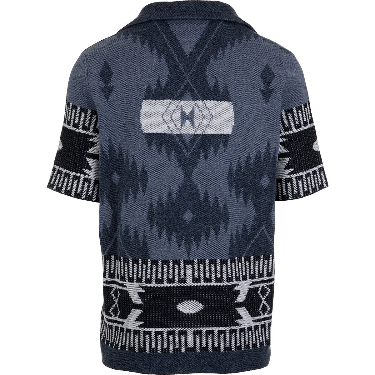 Alanui Ethnic Pattern Short Sleeved Knit Cardigan