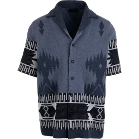 Alanui Ethnic Pattern Short Sleeved Knit Cardigan