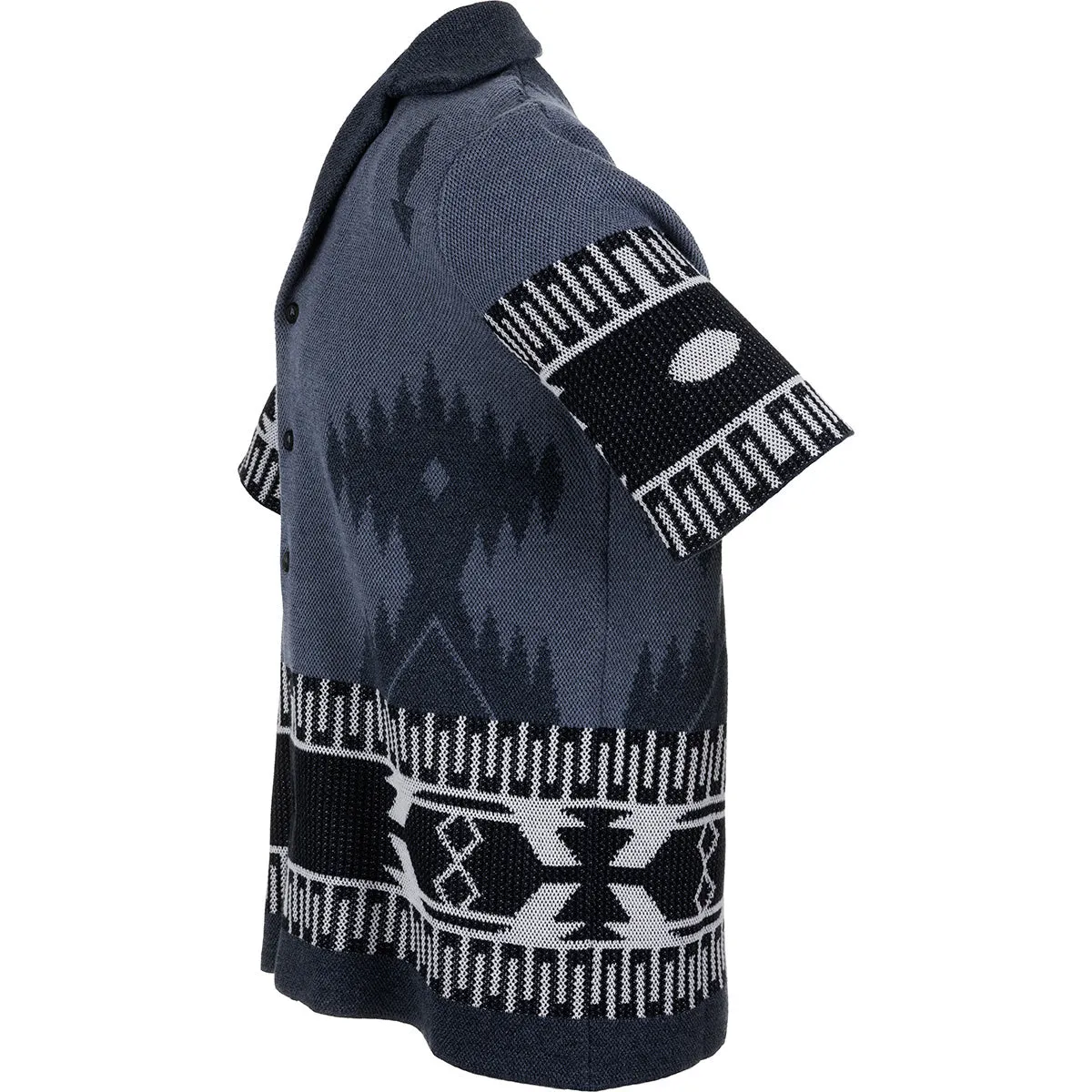 Alanui Ethnic Pattern Short Sleeved Knit Cardigan