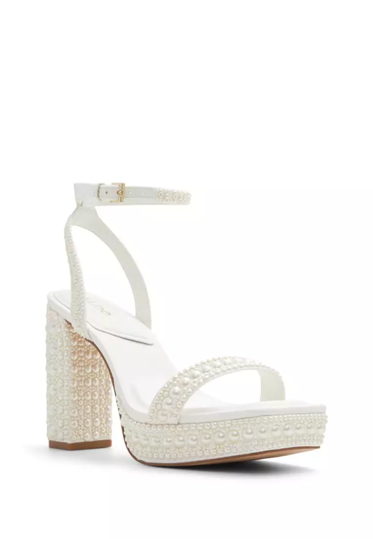 ALDO Lulu Pearl Embellished Platform Heels