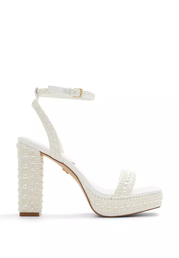 ALDO Lulu Pearl Embellished Platform Heels