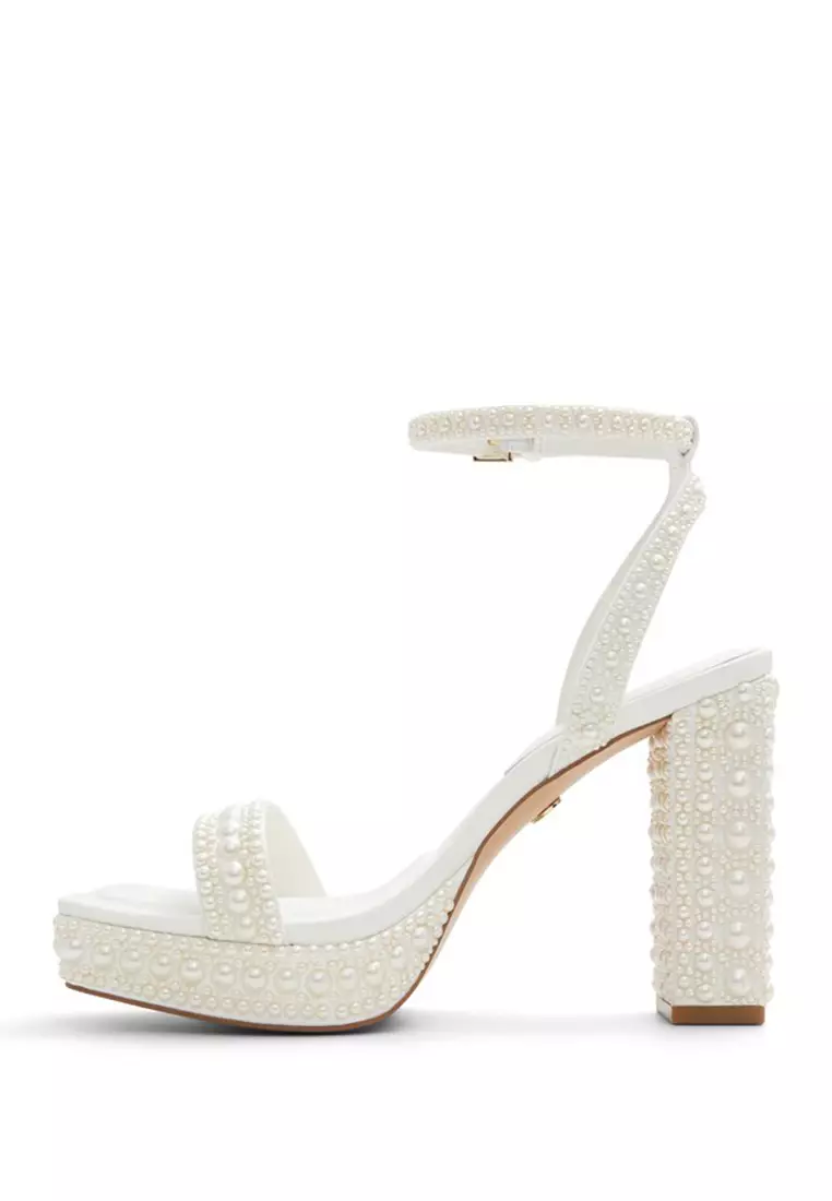 ALDO Lulu Pearl Embellished Platform Heels