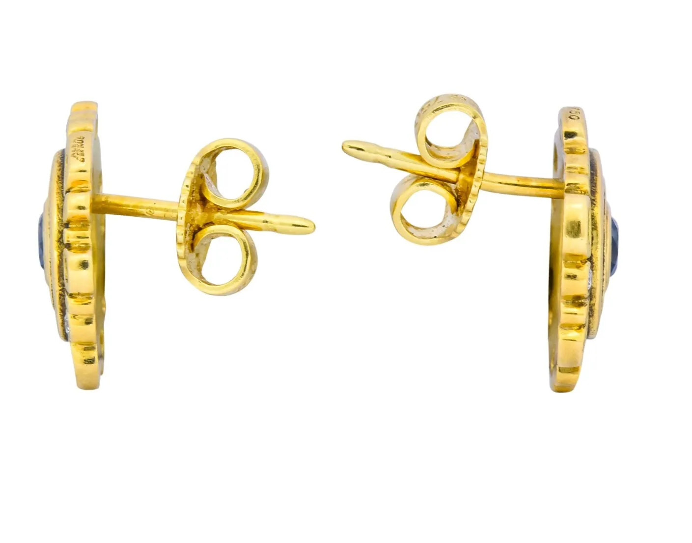 Alex Sepkus Sapphire Diamond 18 Karat Gold Earrings