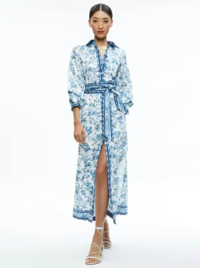 Alice + Olivia - Tanika Button Down Maxi Dress - Je L’adore Spring Sky