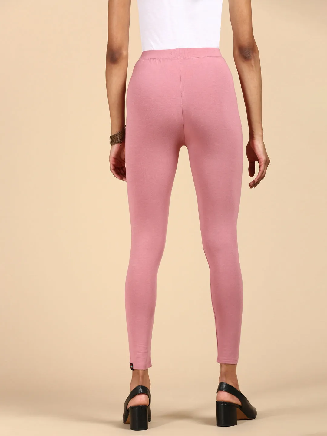 Ankle Length Leggings Viscose-Dusty Pink