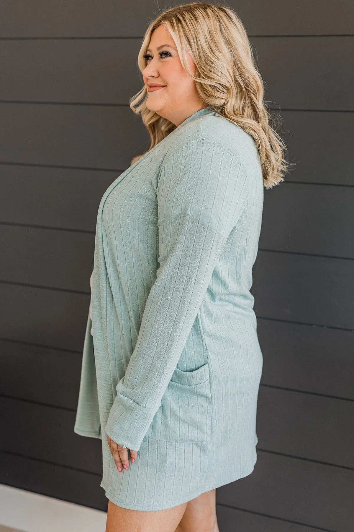 Anything For Love Knit Cardigan- Light Mint