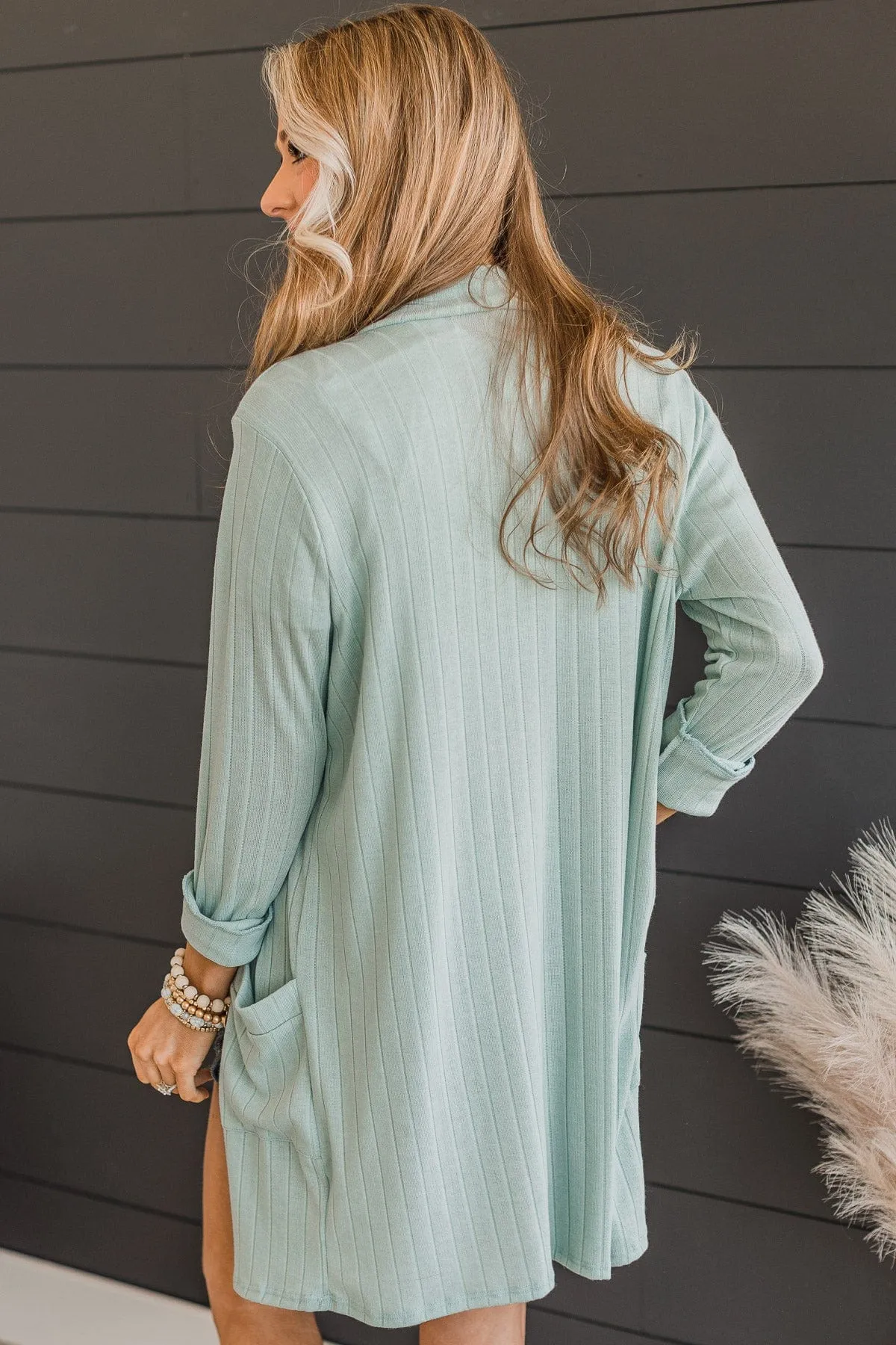 Anything For Love Knit Cardigan- Light Mint