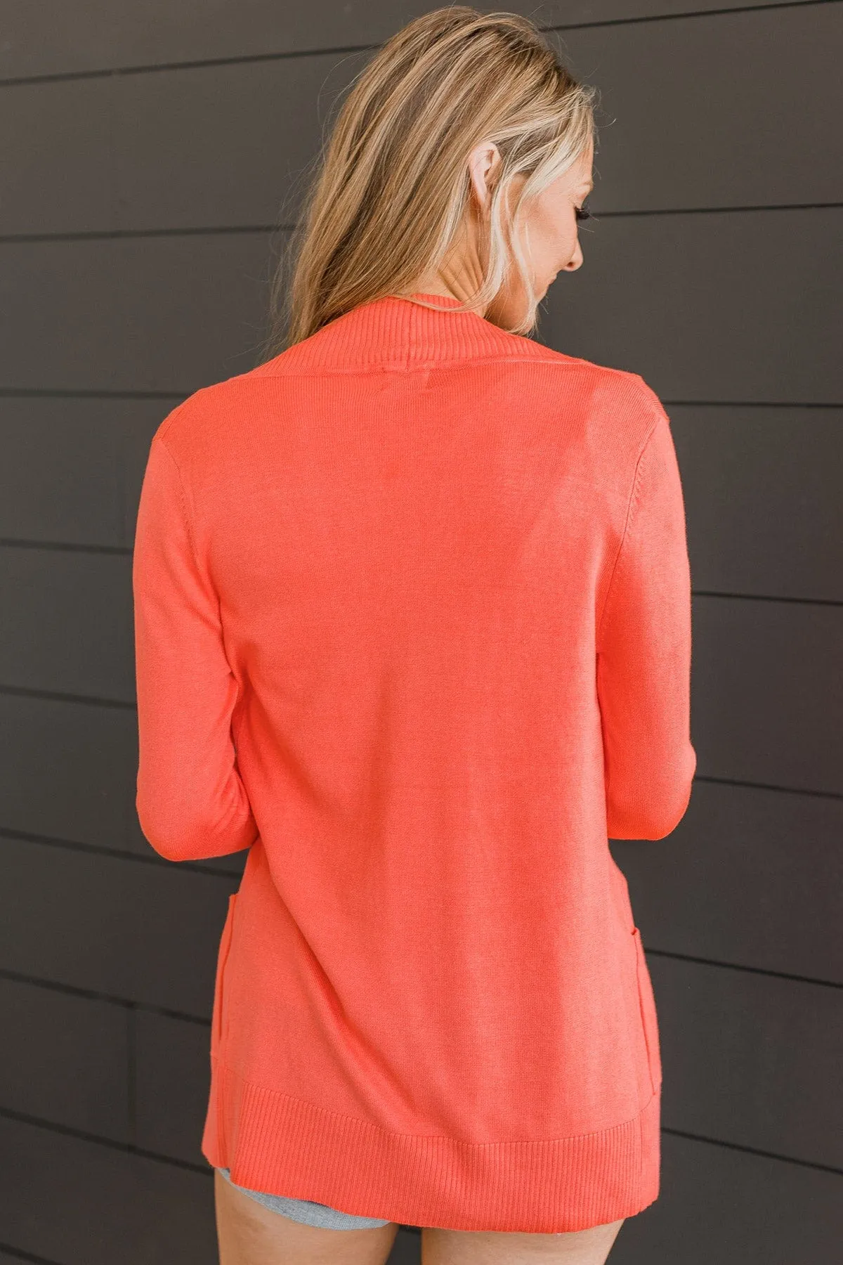 As Easy As Can Be Cardigan- Coral