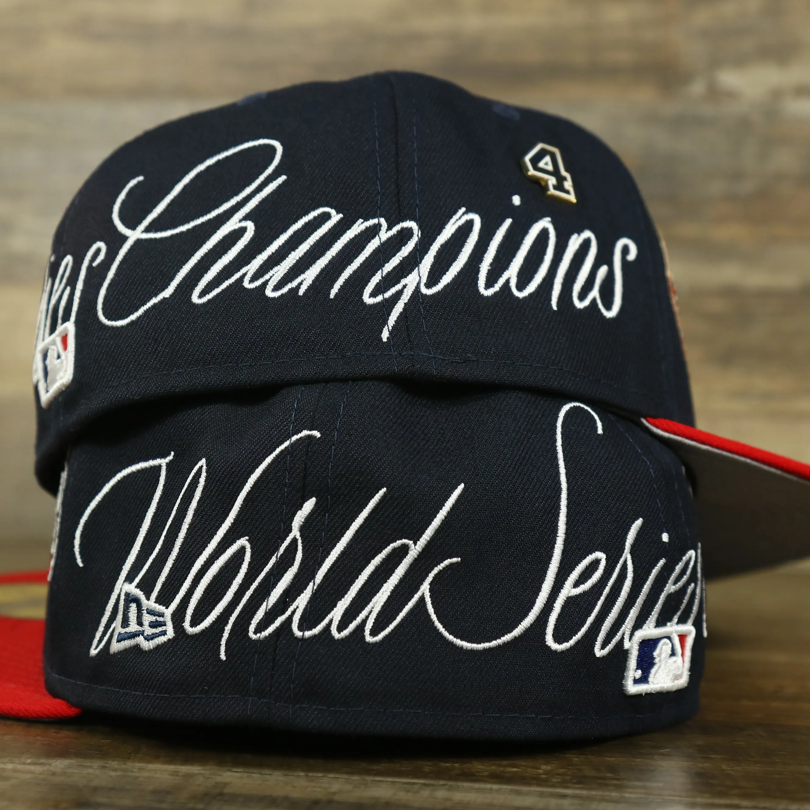 Atlanta Braves Cooperstown All Over Side Patch Historic Champs Gray UV 59Fifty Fitted Cap | Navy 59Fifty Fitted Cap