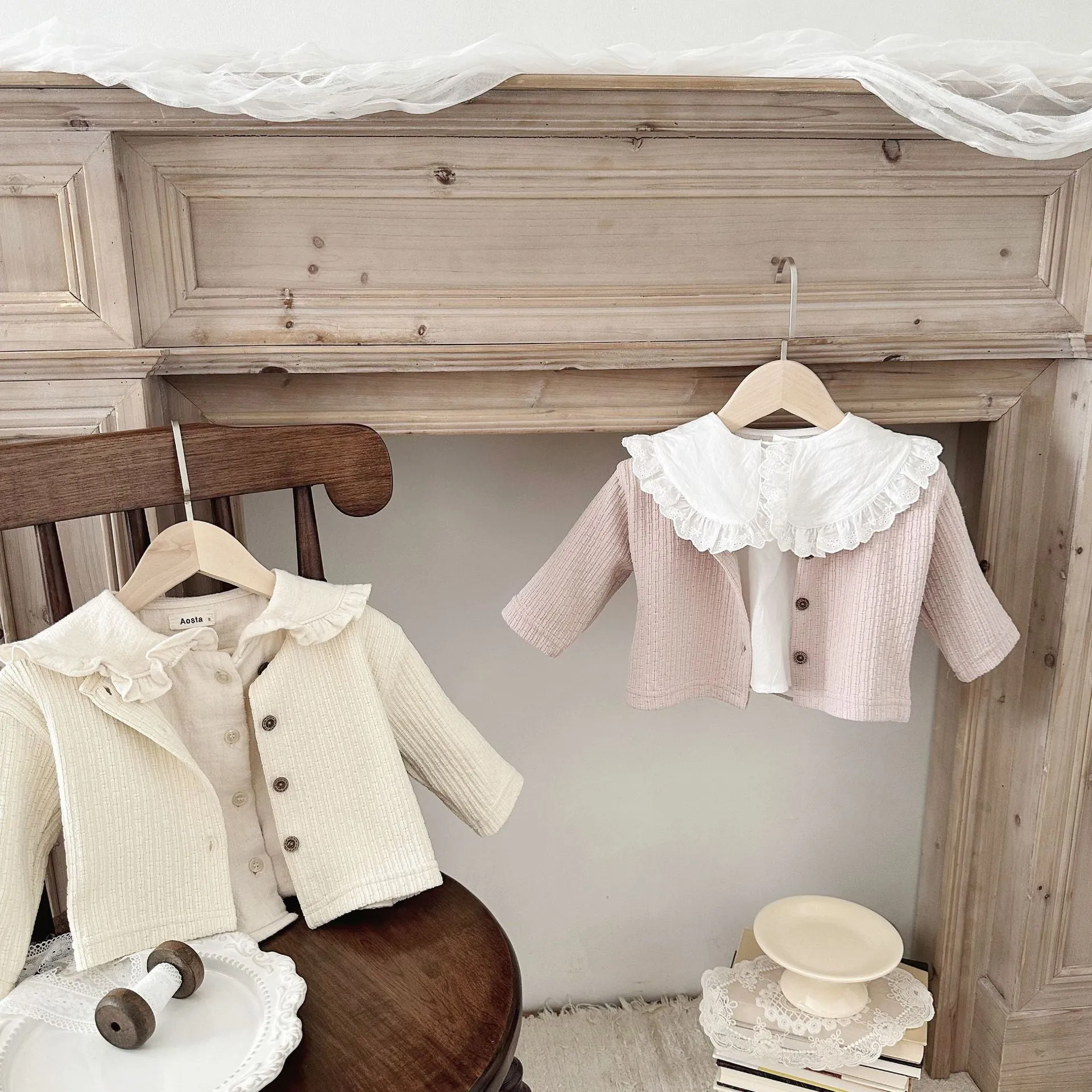 Baby Girls Solid Color Cardigan Wholesale 240301180