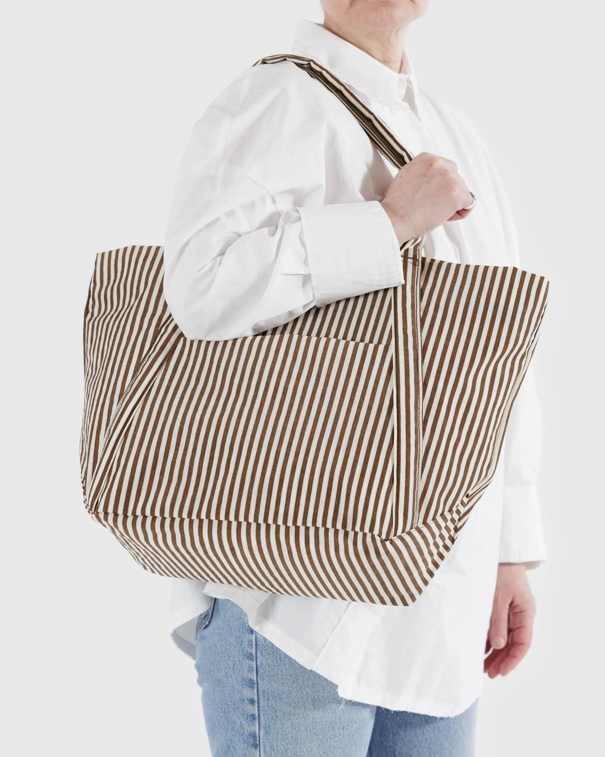 BAGGU Cloud Bag | Brown Stripe