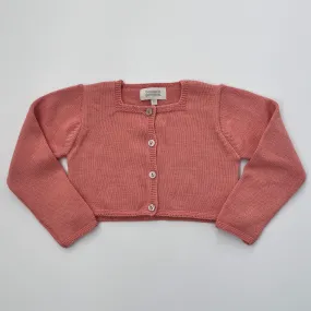 Bonnet  Pompon Apricot Cropped Cardigan: 3 Years