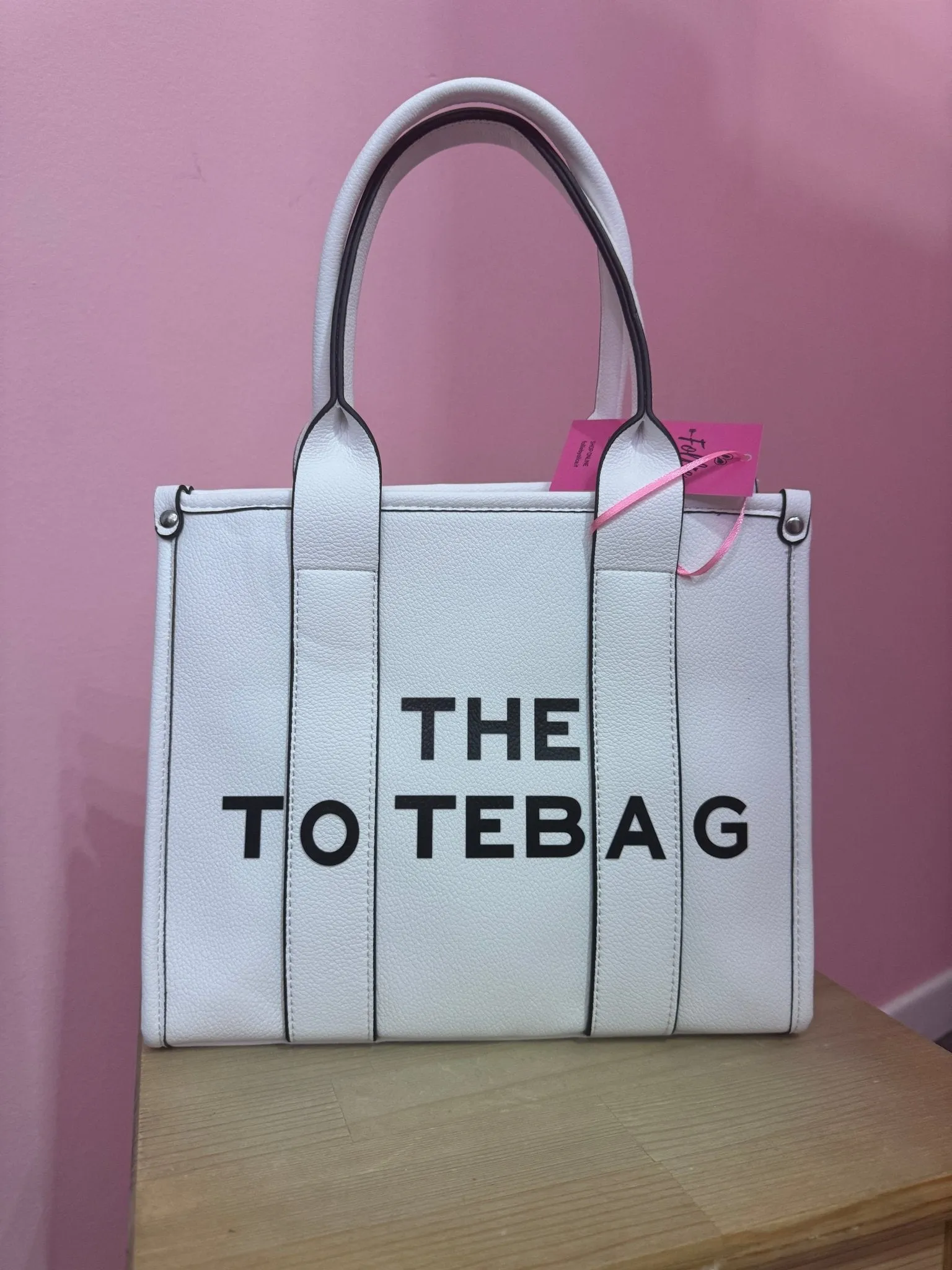 Borsa a mano con tracolla e stampa The Tote Bag