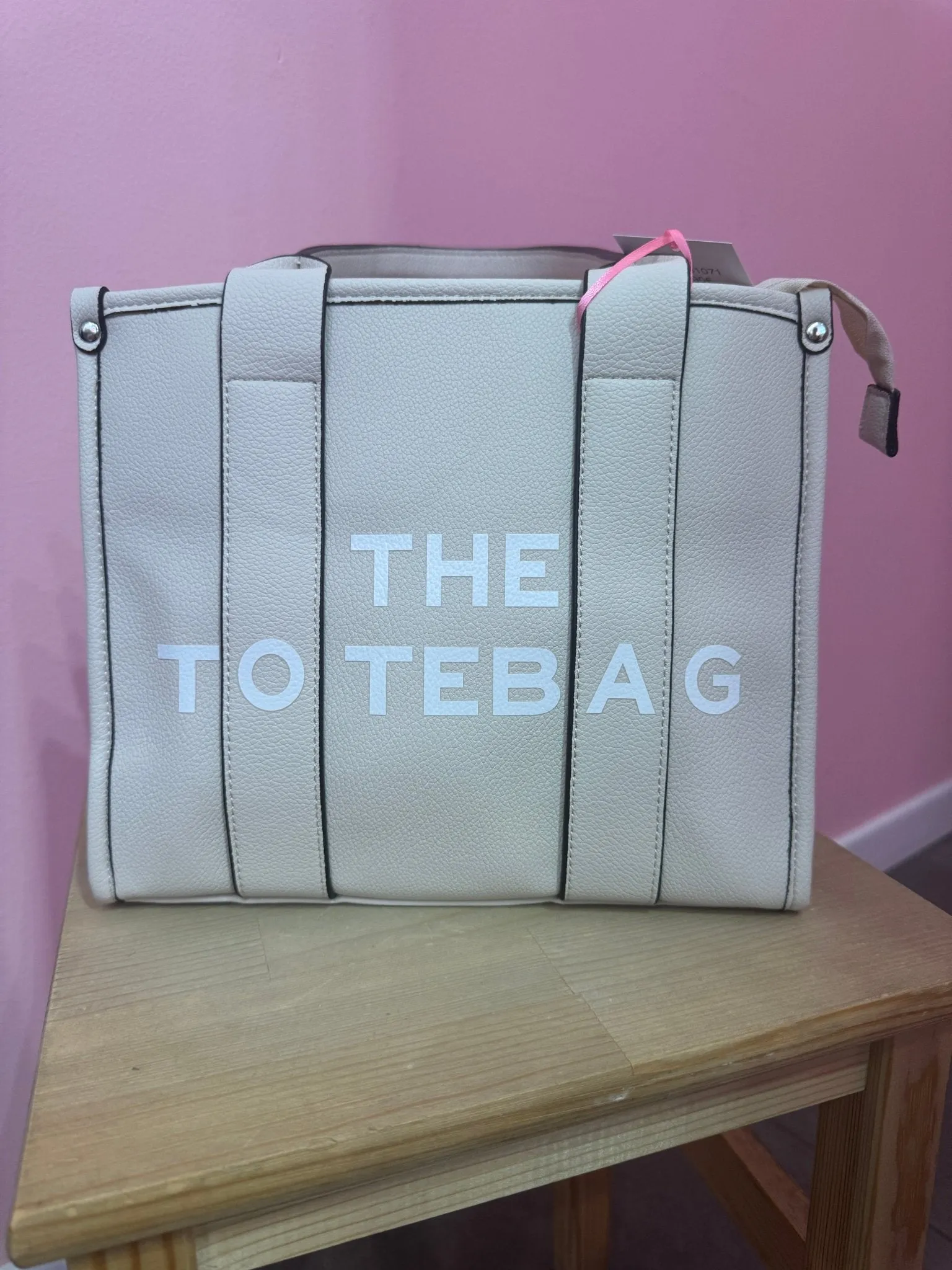 Borsa a mano con tracolla e stampa The Tote Bag