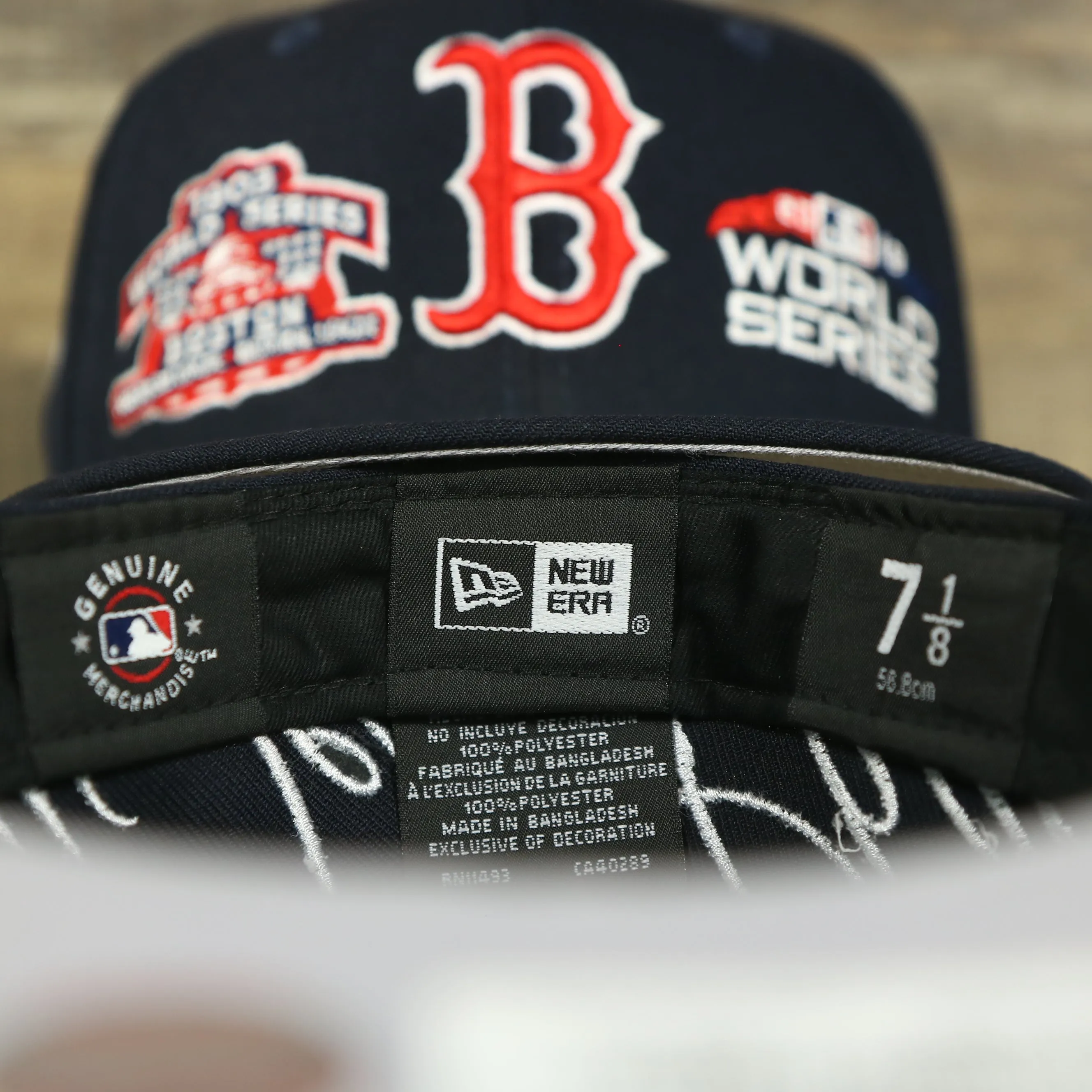 Boston Red Sox Cooperstown All Over Side Patch Historic Champs Gray UV 59Fifty Fitted Cap | Navy 59Fifty Fitted Cap