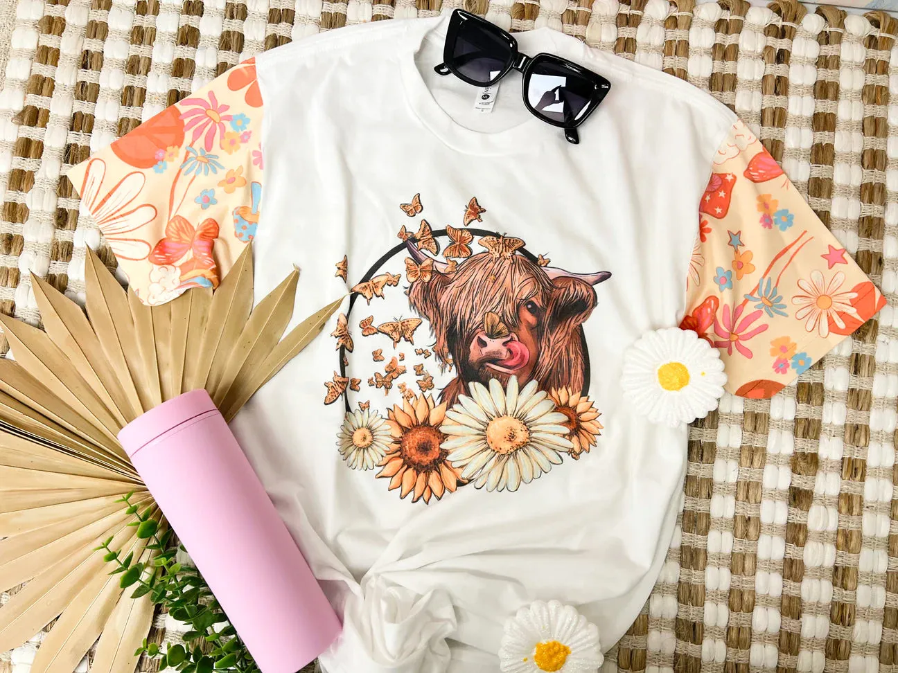 Butterfly Cow Tee