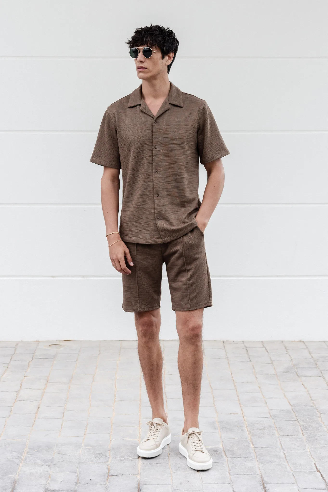 Capo INTERLOCK SLUB Revere SS Shirt - Mocha