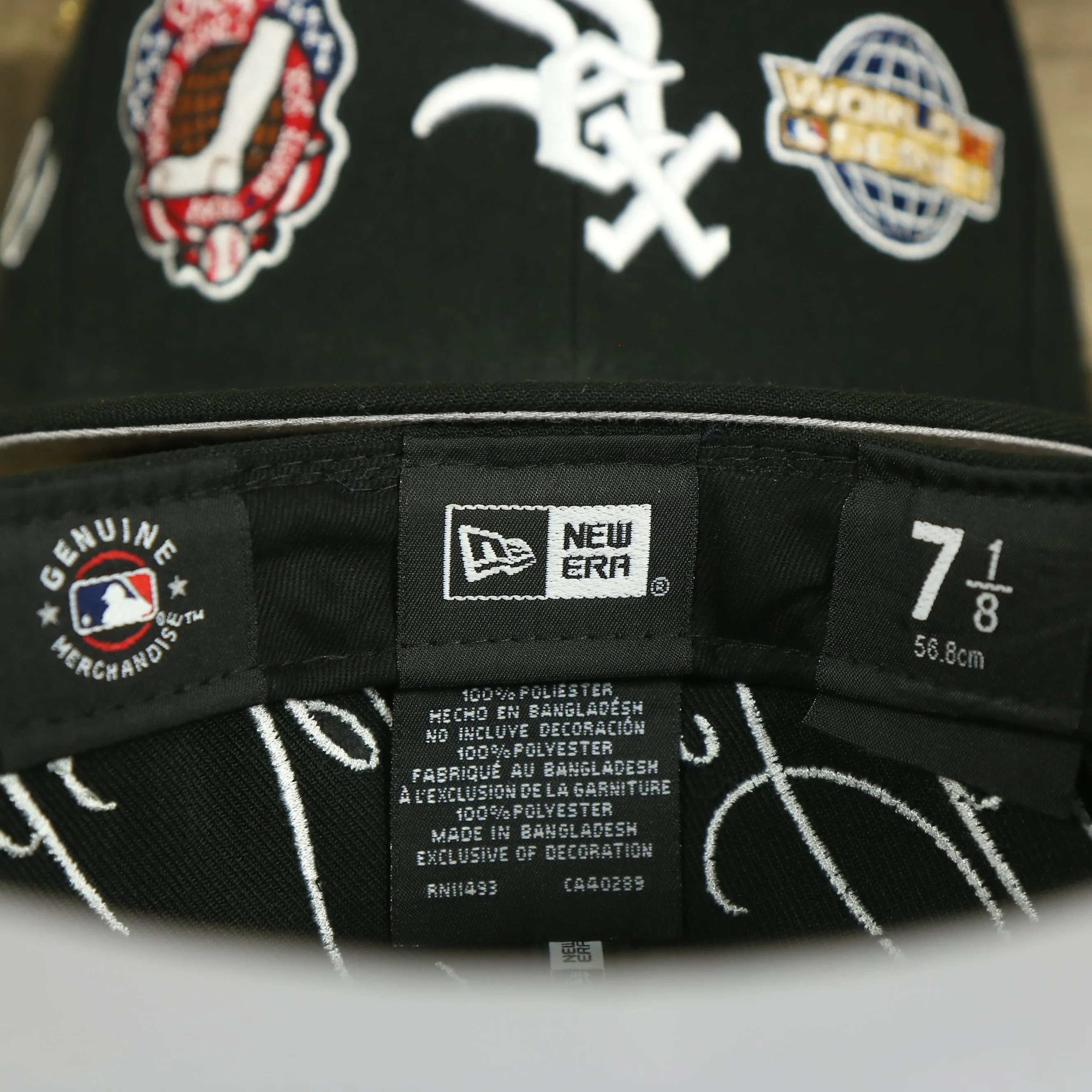 Chicago White Sox Cooperstown All Over Side Patch Historic Champs Gray UV 59Fifty Fitted Cap | Black 59Fifty Fitted Cap