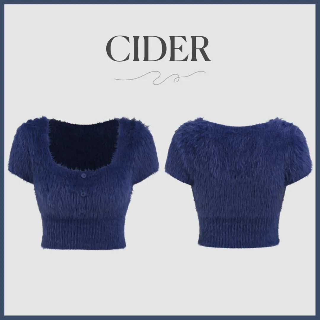 Cider  |Casual Style Street Style Plain Short Sleeves Office Style