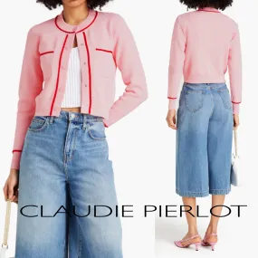 CLAUDIE PIERLOT  |Casual Style Nylon Long Sleeves Plain Office Style