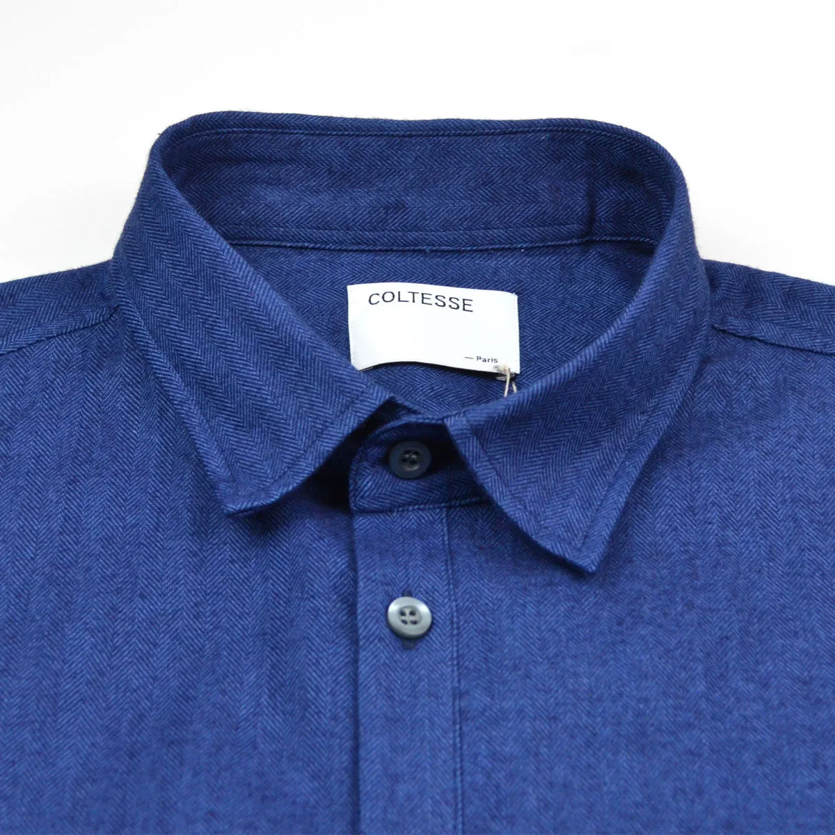 Coltesse - Nadejda Pocket Shirt - Blue Indigo Chevrons