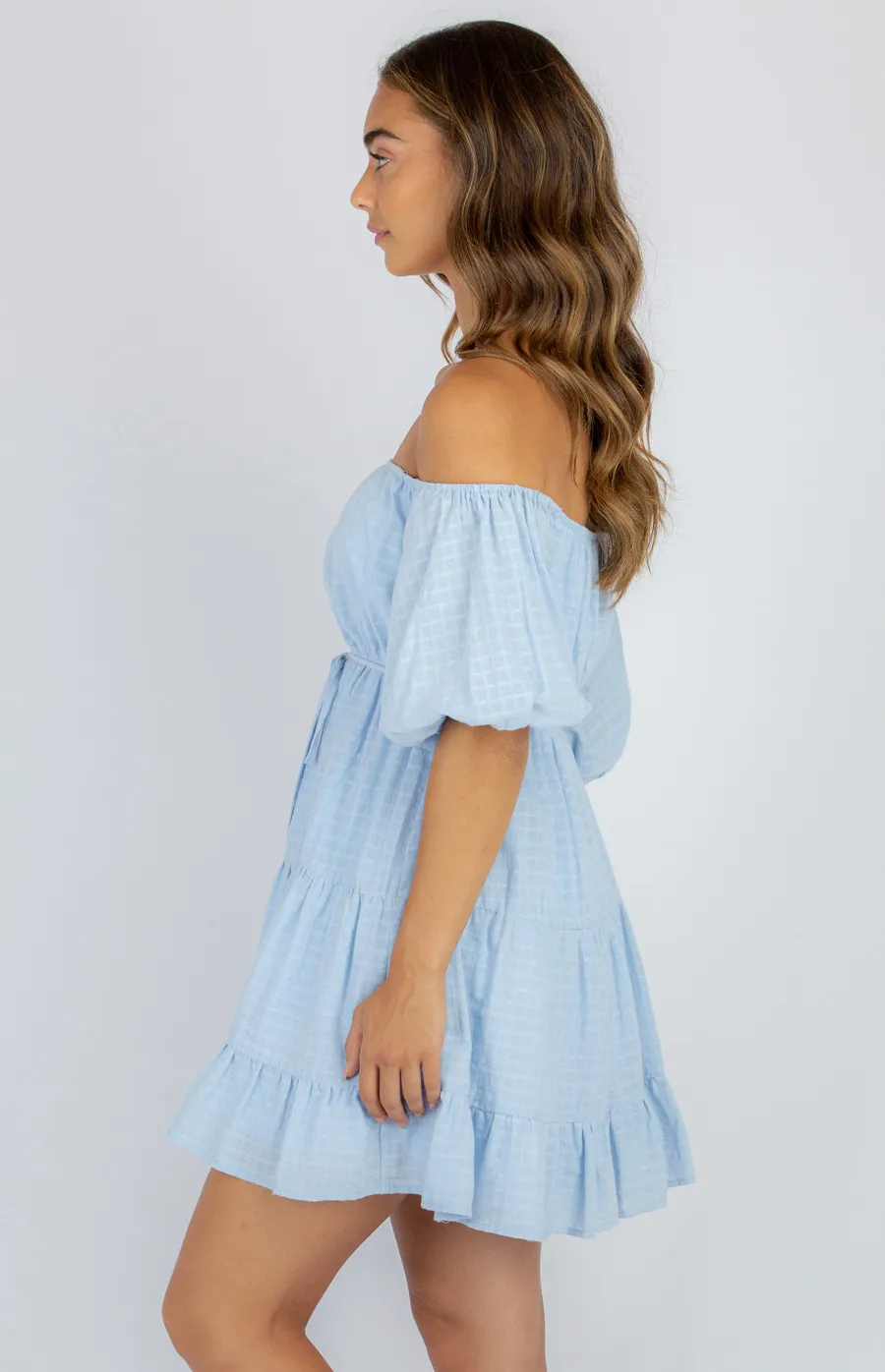 Cotton Off the Shoulder Baby Doll Dress (SDR998A)