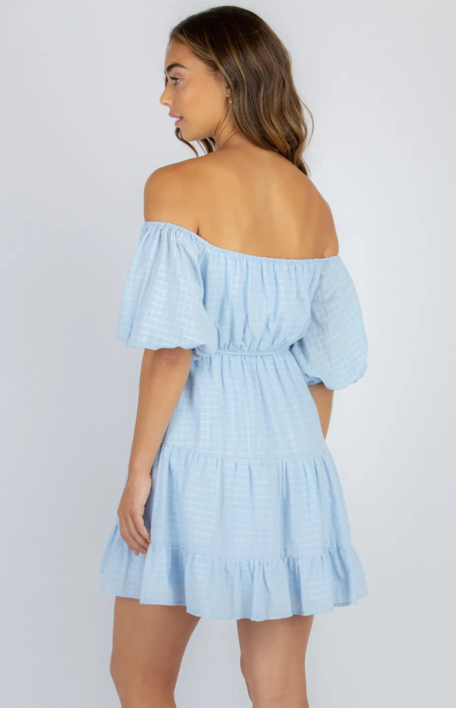 Cotton Off the Shoulder Baby Doll Dress (SDR998A)