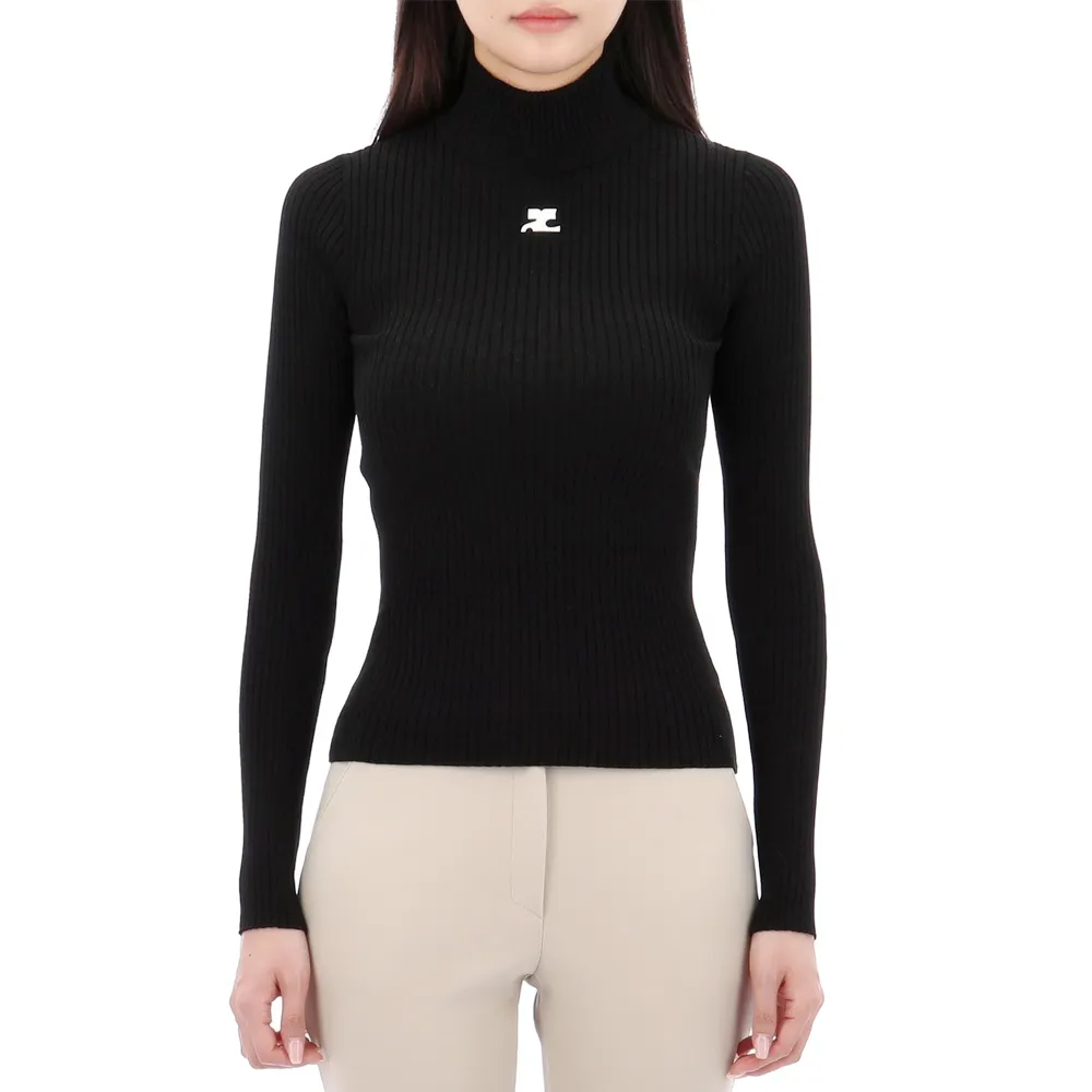 Courreges  |Casual Style Long Sleeves Plain Party Style High-Neck