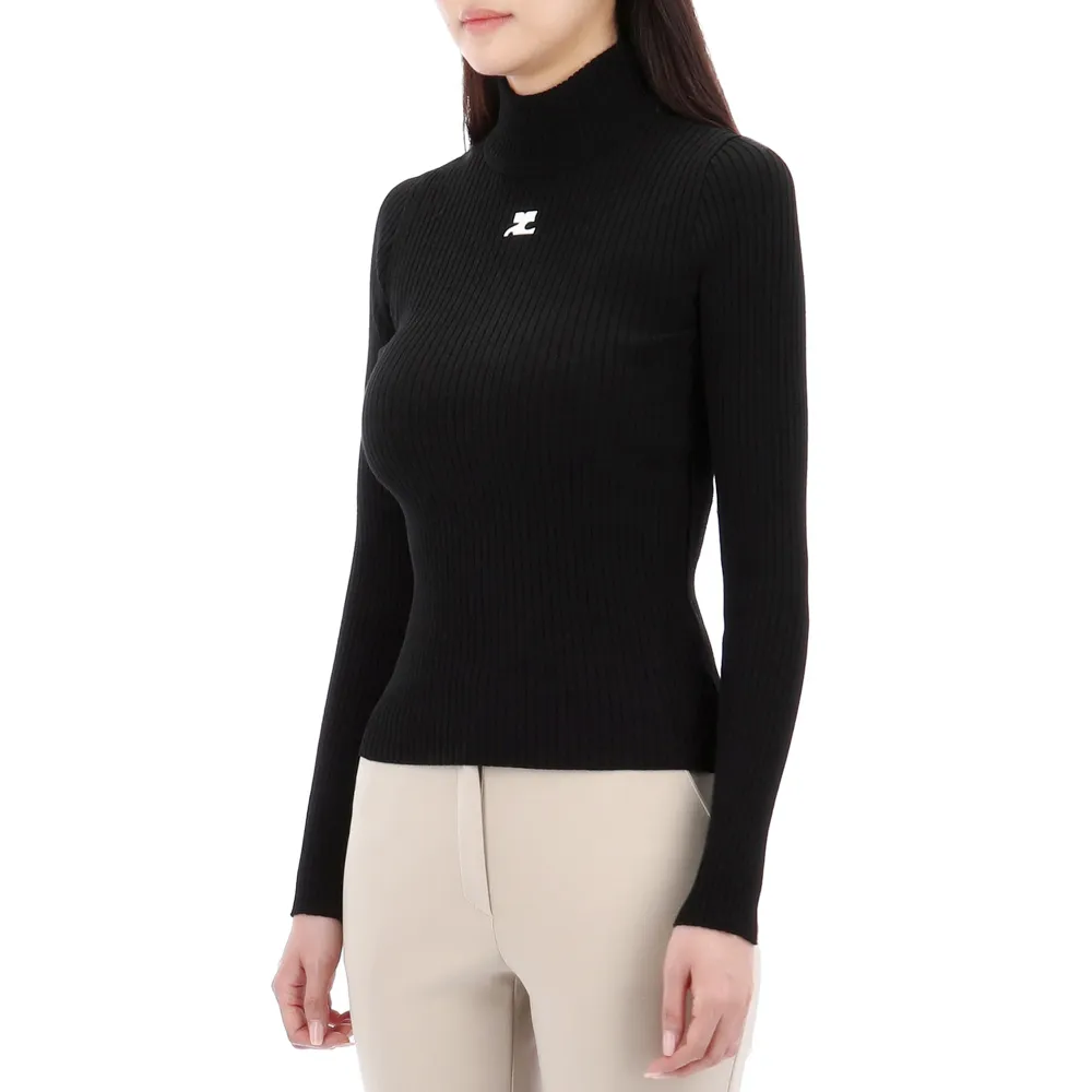 Courreges  |Casual Style Long Sleeves Plain Party Style High-Neck