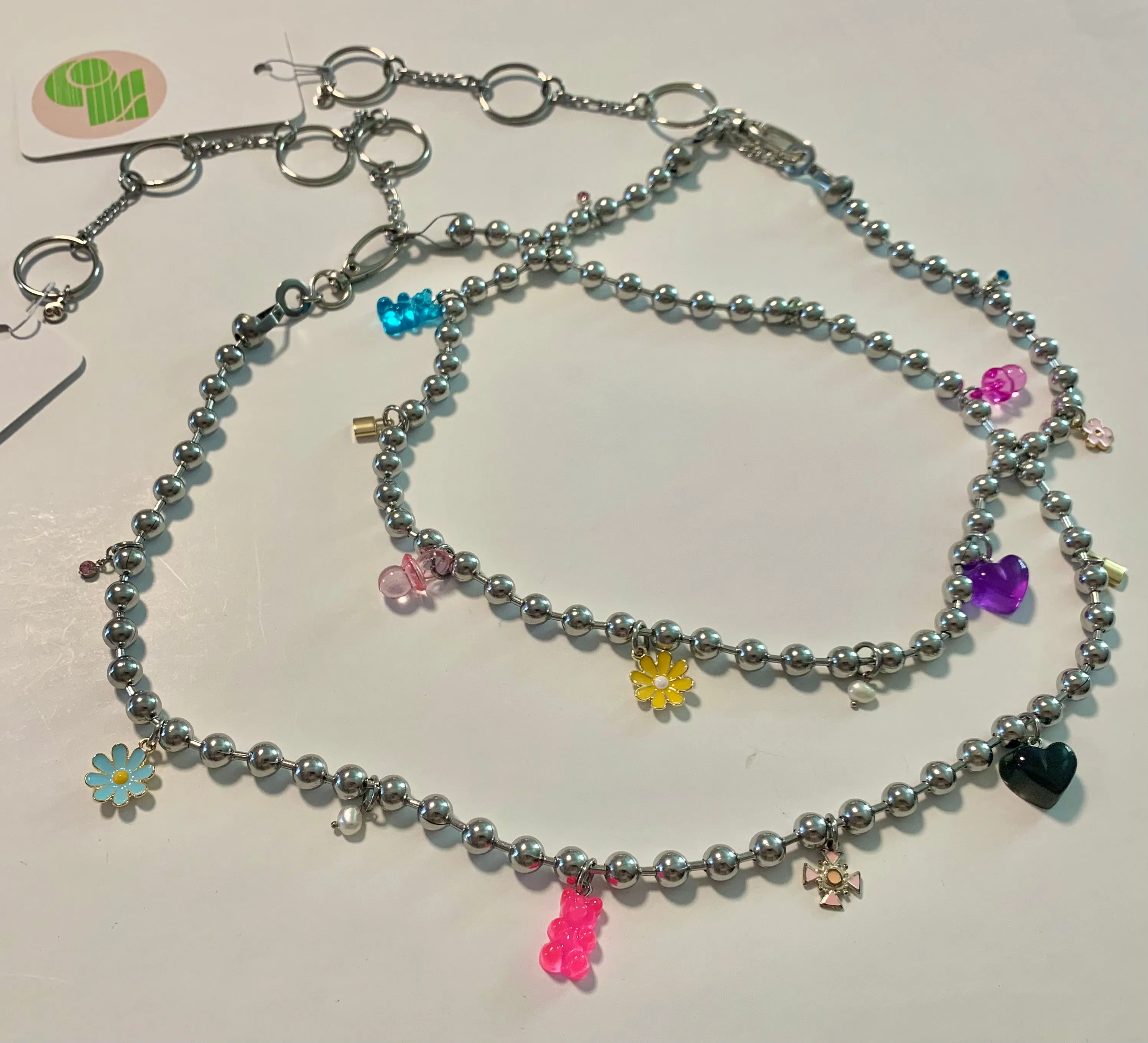 Custom belly ball chain charm belt