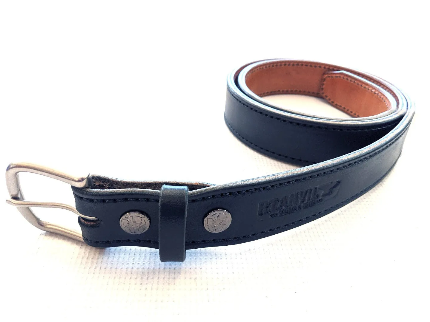 Custom Leather Belt - 2 Ply Stitched Gun Belt