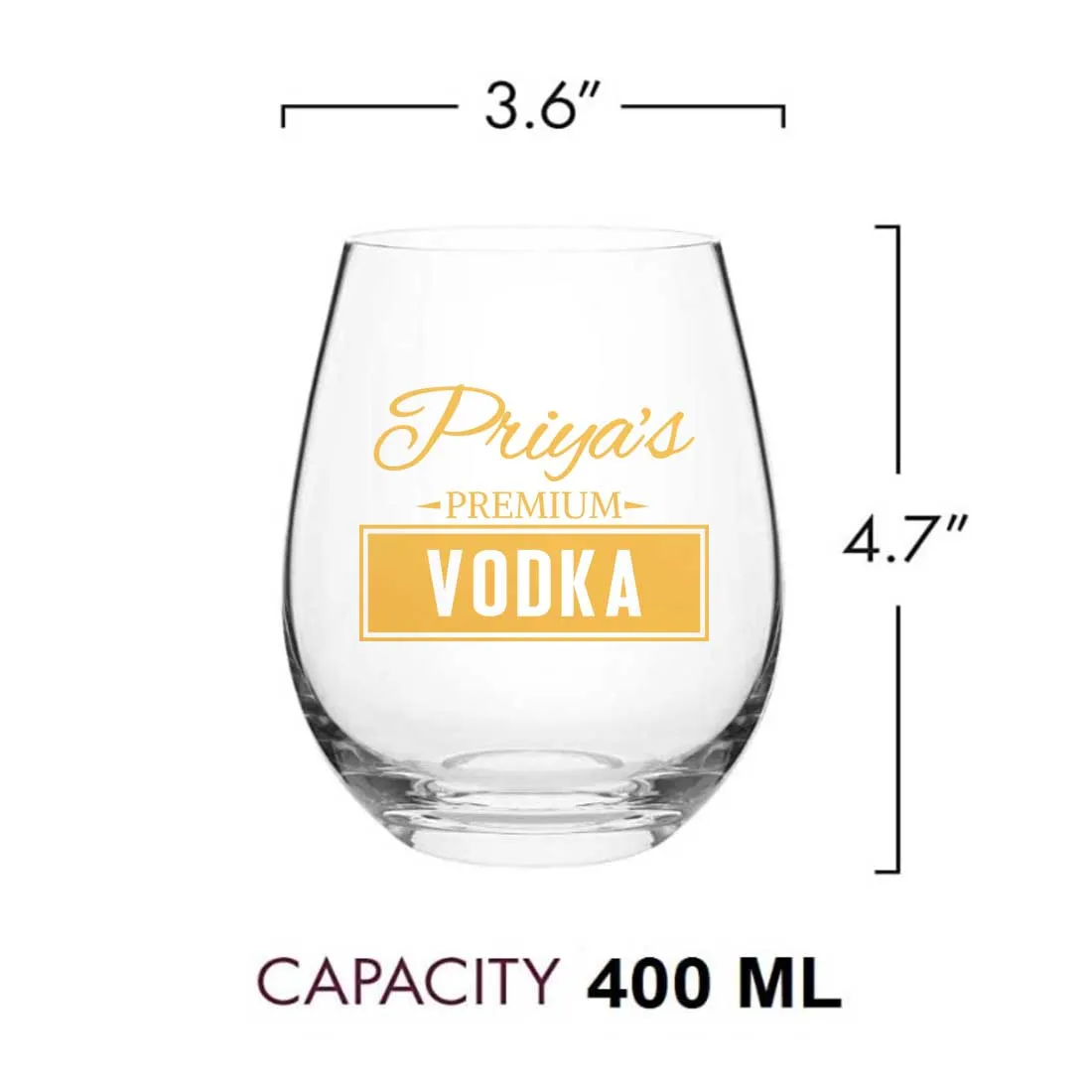 Custom Vodka Shot Glass Cocktail Unique Drinking Glasses - Add Name