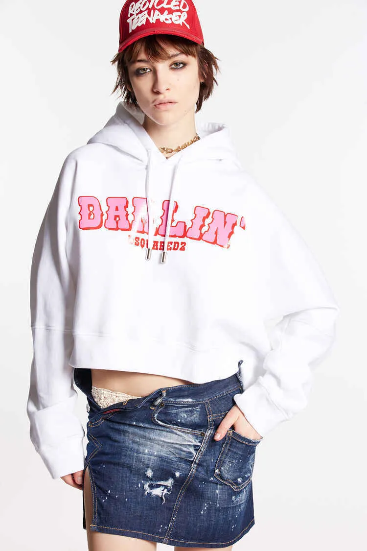 D SQUARED2  |Sweat Street Style Long Sleeves Cotton Logo Skater Style