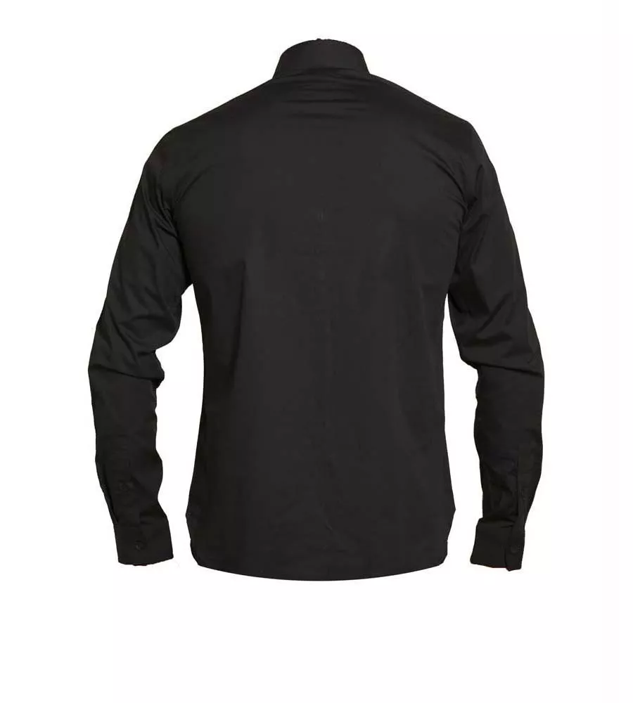 D555 Mens Couture Long Sleeve Stretch Shirt With Taping On Sleeves (MICHAEL)