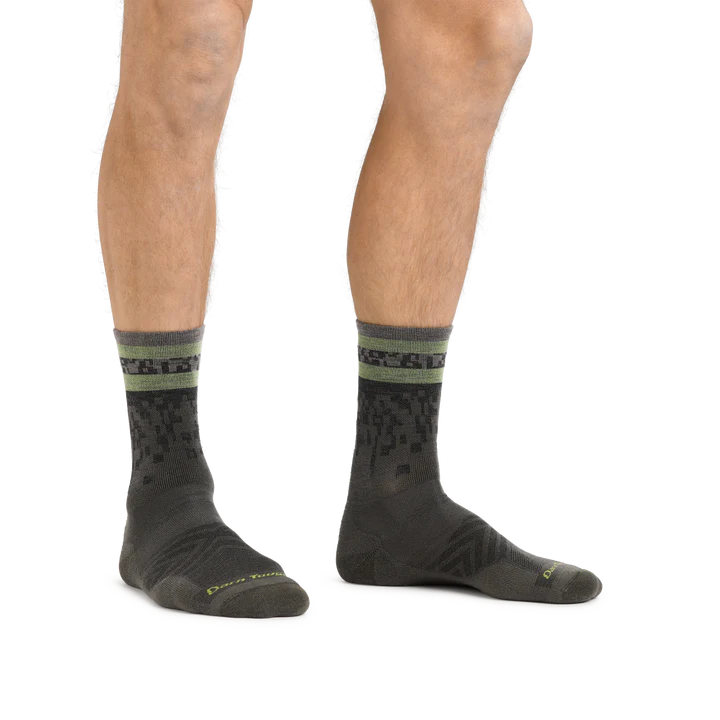 DarnTough Mens Micro Crew Ultra Lightweight With Cushion Socks- Fatigue