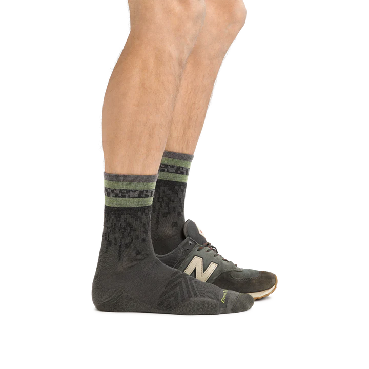 DarnTough Mens Micro Crew Ultra Lightweight With Cushion Socks- Fatigue