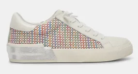 Dolce Vita Zina White Multi Raffia Sneaker