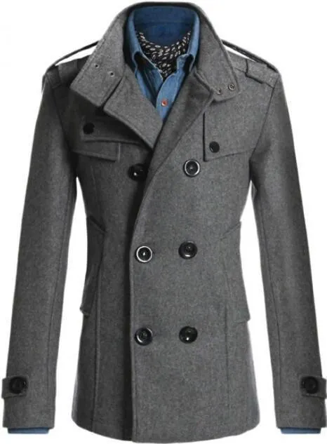 Double Breast Winter Trench Coat For Men