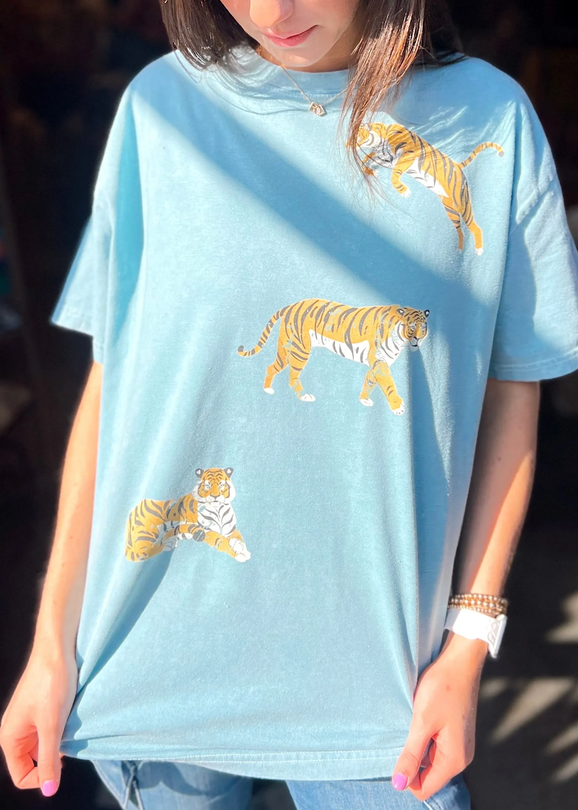 Easy Tiger Mineral Wash Tee | Dusty Blue