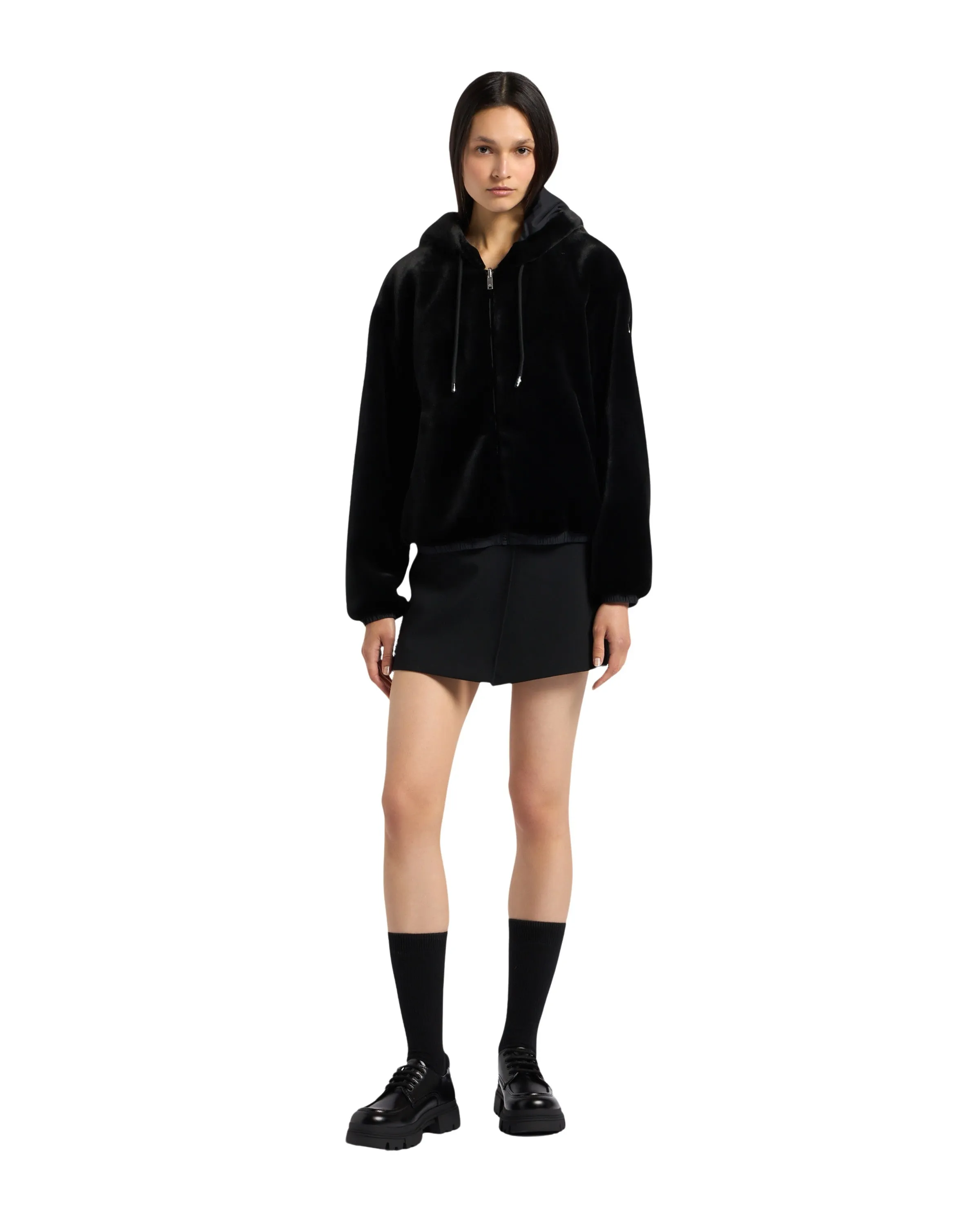 Eaton Reversible Bunny Jacket Black/Black