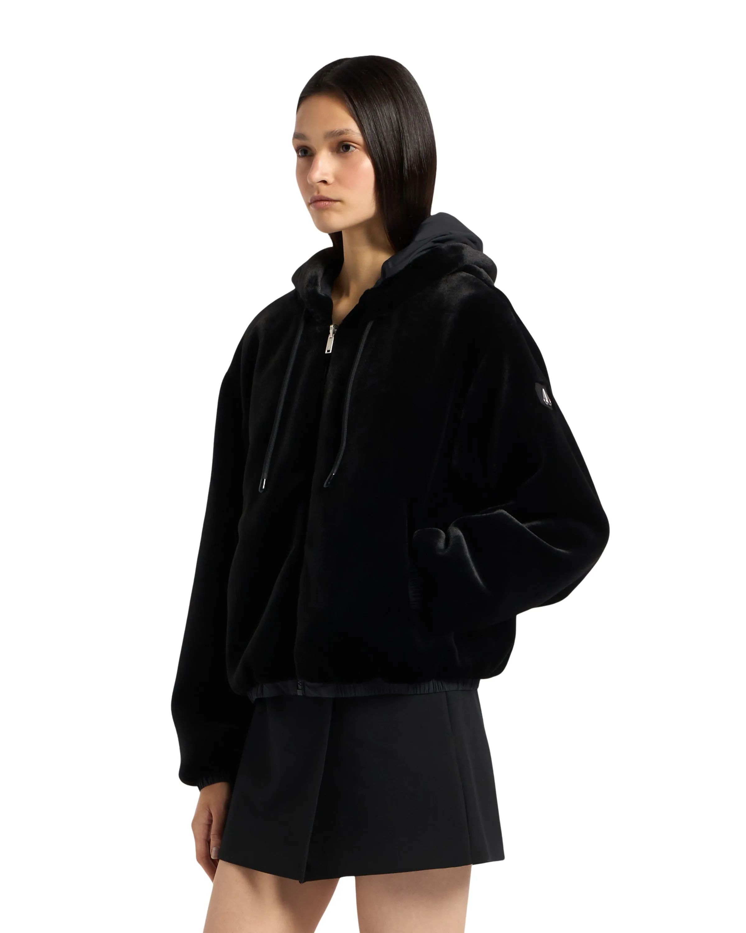 Eaton Reversible Bunny Jacket Black/Black