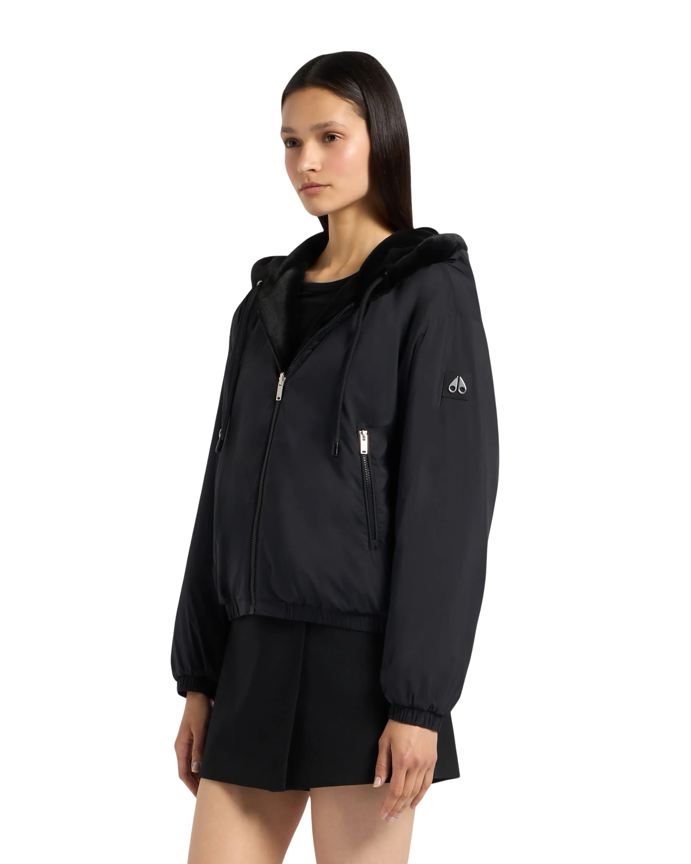 Eaton Reversible Bunny Jacket Black/Black