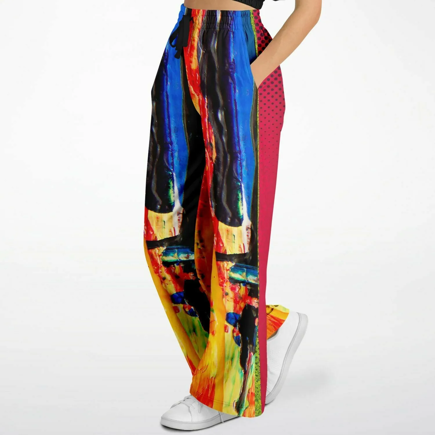 Esplanade Striped Eco-Poly Stretchy Phat Bellbottoms